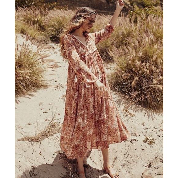 Christy Dawn Dresses & Skirts - Christy Dawn Paloma Dress Rust Garden Floral Boho Maxi Peasant Prairie Size XS/S